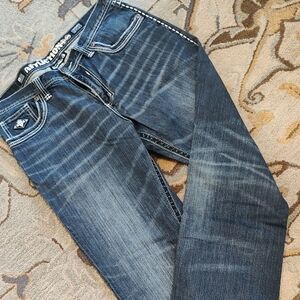 Affliction Men's Dark Blue Slim Jeans